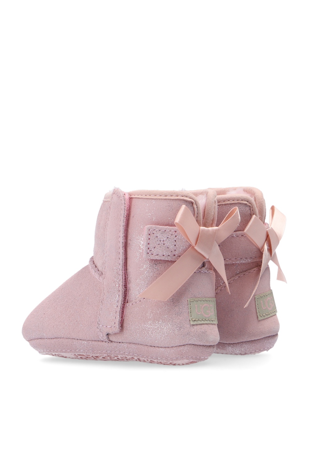 UGG Kids ‘Jesse Bow II Shimmer’ suede snow boots